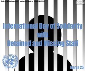 puzzel Internationale Dag van solidariteit met gedetineerd en vermist personeel