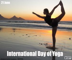 puzzel Internationale dag van Yoga