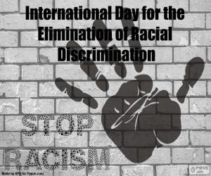puzzel Internationale Dag voor de Uitbanning van Rassendiscriminatie
