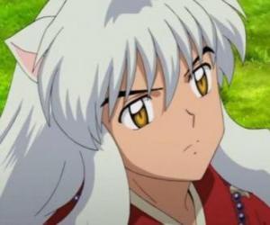 puzzel Inuyasha het hoofd met zijn lange haren