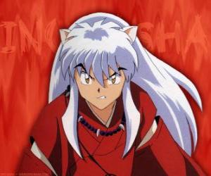 puzzel InuYasha is de hoofdpersoon van de avonturen. Hij is een half demon, geboren om een hond te demon vader en een menselijke moeder