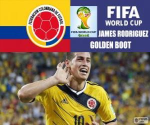 puzzel James Rodriguez, gouden schoen. Brazilië 2014 Football World Cup