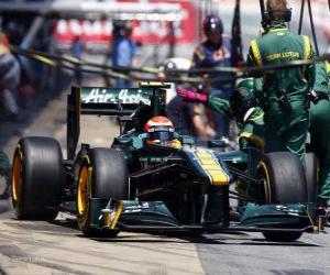 puzzel Jarno Trulli - Lotus - Barcelona 2011