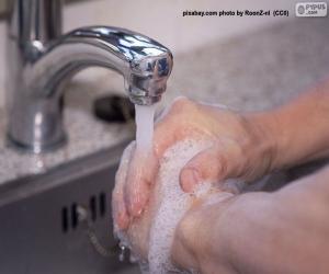 puzzel Je handen wassen