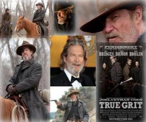 puzzel Jeff Bridges genomineerd voor 2011 Oscars voor Beste Acteur voor True Grit