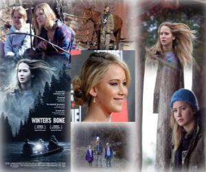 puzzel Jennifer Lawrence genomineerd voor de 2011 Oscars als beste actrice voor Winter's Bone