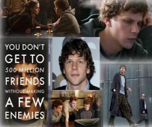 puzzel Jesse Eisenberg genomineerd voor de 2011 Oscars als beste acteur voor het The Social Network