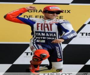 puzzel Jorge Lorenzo in het podium