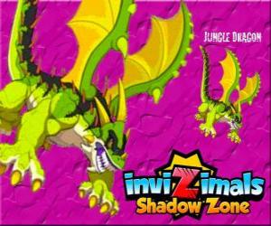 puzzel Jungle Dragon. Invizimals Shadow Zone. Draken van de jungle hebben een machtig wapen, een zuur dat spit tegen de vijand