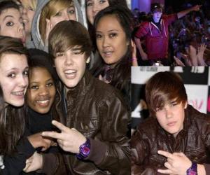 puzzel Justin Bieber met hun fans