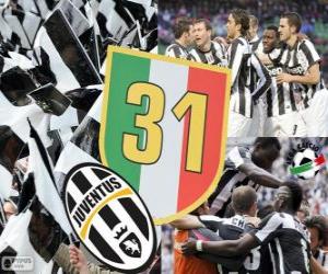 puzzel Juventus Turijn, Kampioen Serie A Lega Calcio 2012-2013, Italiaanse voetbalcompetitie