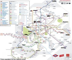 puzzel Kaart van de Metro van Madrid