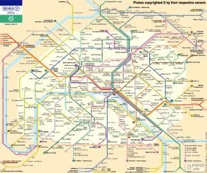 puzzel Kaart van de Parijse metro