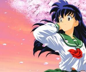 puzzel Kagome Higurashi is de reïncarnatie van de priesteres Kikyo