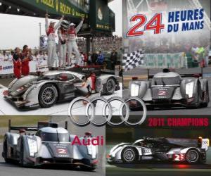 puzzel Kampioen 24 Uren van Le Mans 2011 Audi R18 TDI