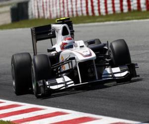 puzzel Kamui Kobayashi - BMW Sauber - Barcelona 2010