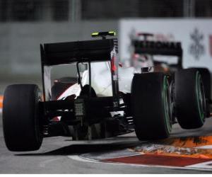 puzzel Kamui Kobayashi - Sauber - 2010 in Singapore