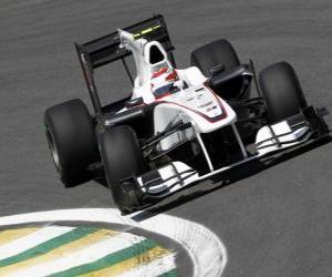 puzzel Kamui Kobayashi - Sauber - Interlagos 2010