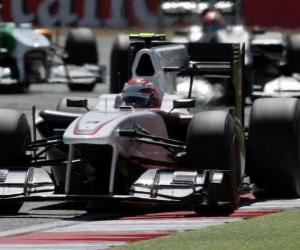 puzzel Kamui Kobayashi-Sauber - Silverstone 2010