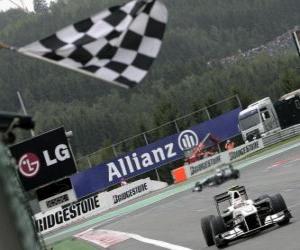 puzzel Kamui Kobayashi - Sauber - Spa-Francorchamps 2010