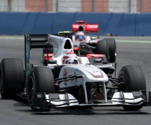 puzzel Kamui Kobayashi - Sauber - Valencia 2010