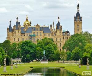 puzzel Kasteel van Schwerin, Duitsland