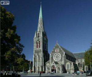 puzzel Kathedraal van Christchurch, Nieuw-Zeeland