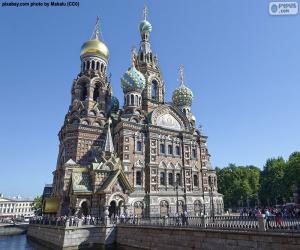 puzzel Kerk van de Verlosser op het Bloed, Rusland