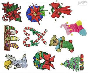 puzzel Kerst ornamenten tekeningen