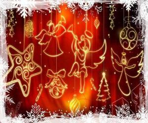 puzzel Kerst ornamenten