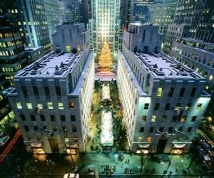 puzzel Kerstmis in Rockefeller Center
