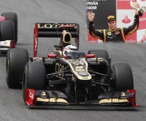 puzzel Kimi Raikkonen - Lotus - Grand Prix van Spanje (2012) (3de positie)