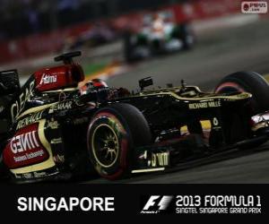 puzzel Kimi Räikkönen - Lotus - 2013 Singapore Grand Prix, 3e ingedeeld