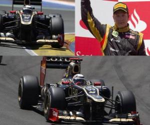 puzzel Kimi Räikkönen - Lotus - Europese Grand Prix (2012) (gerangschikt 2e)