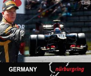 puzzel Kimi Räikkönen - Lotus - Grand Prix Duitsland 2013, 2º ingedeeld