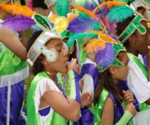 puzzel Kinderen in Carnaval