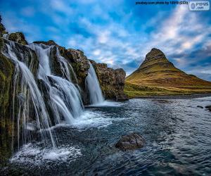 puzzel Kirkjufellsfoss, IJsland