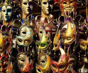 puzzel Klassieke carnaval maskers