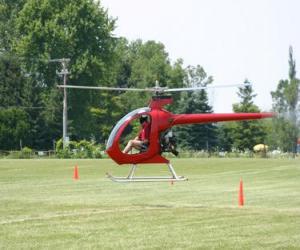 puzzel Kleine helikopter met piloot