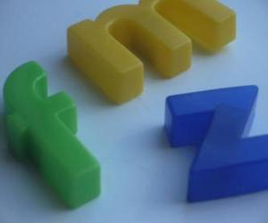 puzzel Kleine letters f, m y z
