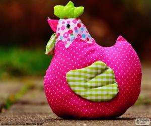 puzzel Kleurrijke Pasen kip