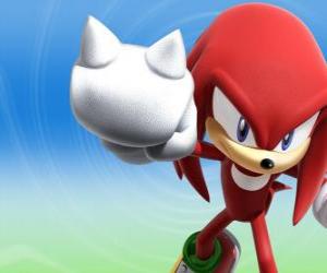 puzzel Knuckles de Echidna, rivaal en vriend van Sonic