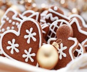 puzzel Koekjes van Kerstmis in een verscheidenheid van vormen