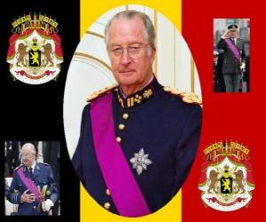 puzzel Koningsfeest, een ceremonie ter ere van de koning van België, 15 november. Wapen van België