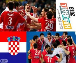 puzzel Kroatië, bronzen medaille op het Wereldkampioenschap voetbal in handbal 2013