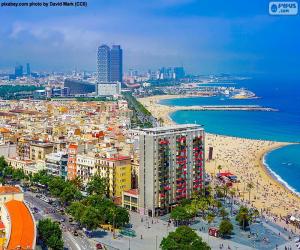 puzzel La Barceloneta, Barcelona