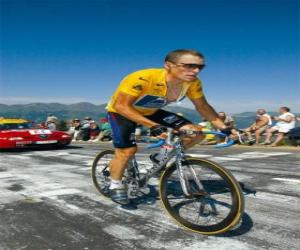 puzzel Lance Armstrong beklimmen van een berg