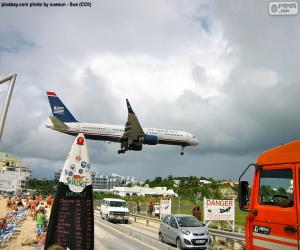 puzzel Landing in Sint Maarten