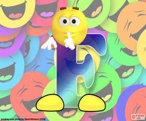 puzzel Letter F smiley