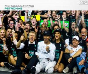 puzzel Lewis Hamilton, F1-wereldkampioen 2014 met Mercedes